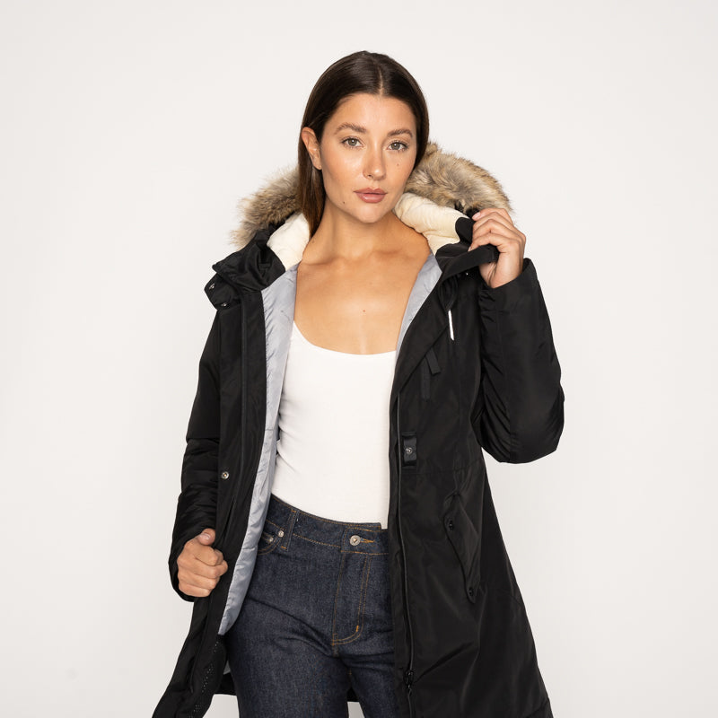 CLAUSA - Ladies Black Parka