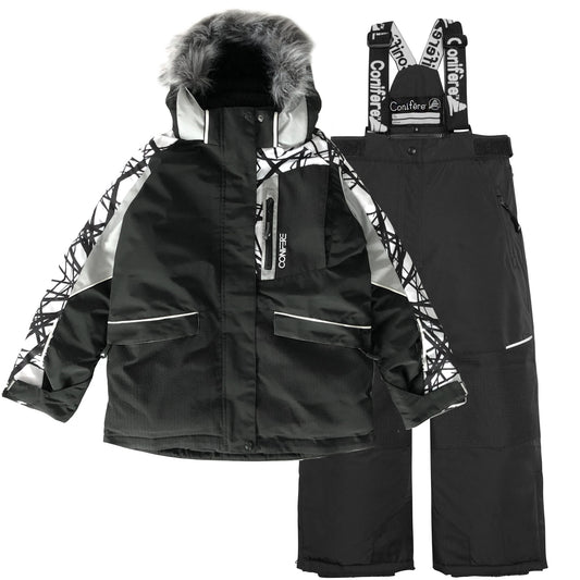 TABOR BLACK - Boy's 2-piece Snowsuit Set