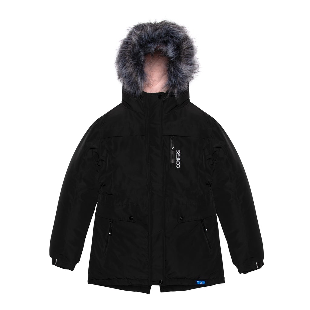 Parka noir fille hot sale